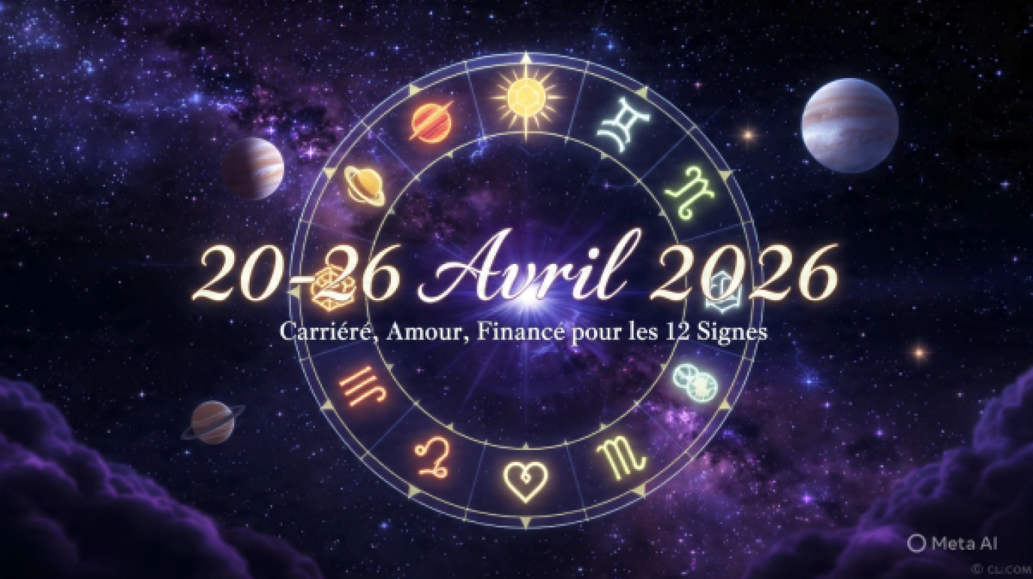 Horoscope Hebdomadaire Complet - 20 au 26 Avril 2026 : Carrière, Amour, Finance pour les 12 Signes