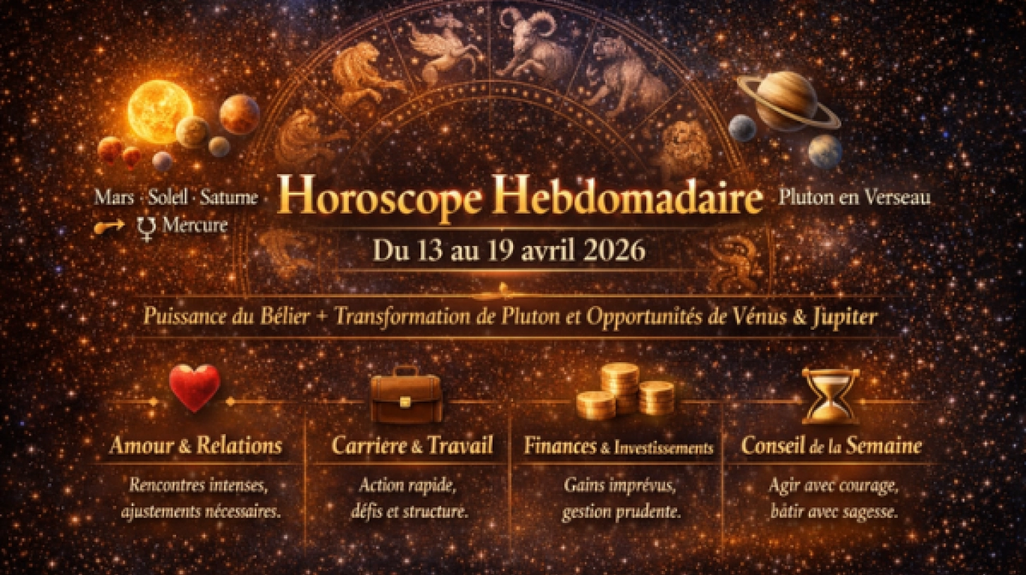 Horoscope Hebdomadaire Complet - 13 au 19 Avril 2026
