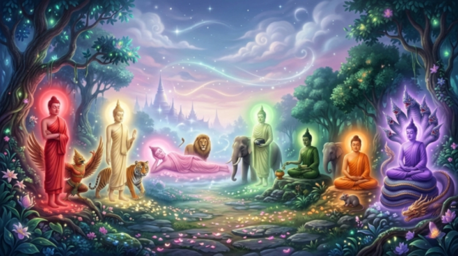 Quel est votre Bouddha de Naissance ? Signification des 7 Jours en Astrologie Bouddhiste